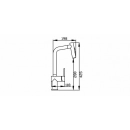 Misturador Black Matte 500 Monocomando - Debacco